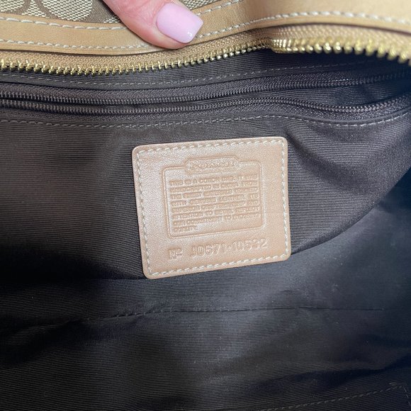 Coach Monogram canvas/leather satchel j067110532 - Picture 7 of 14